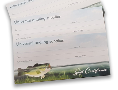 Universal Angling Christmas Gift Cards now available